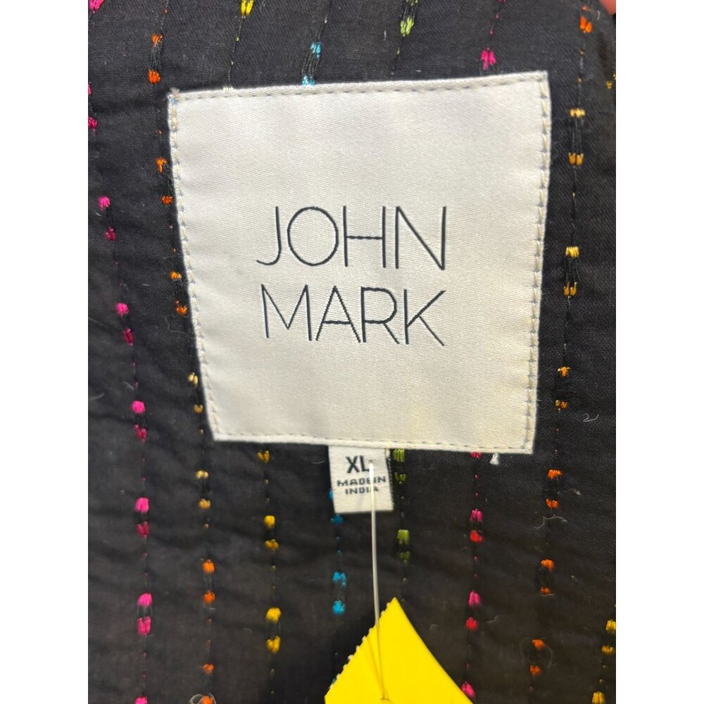 John Mark Patchwork Quilted Jacket Multi-Color Op… - image 6